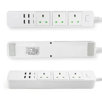 

Wifi Smart Outlets Overspanningsbeveiliging 4 ONS AC Stopcontact met USB Homekit Verlengsnoer voor alexa Google Thuis