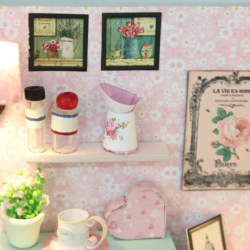 Кукольный дом Миниатюрный Кукольный кукольный домик CUTEBEE DIY с деревянная мебель для дома игрушки для детей подарок на день рождения M020
