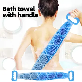 

Magic Silicone Cleaning Brush Bath Towel Rub Back Mud Whole Body Peeling Body Massage Shower Lengthening Cleaner Skin Bathroom