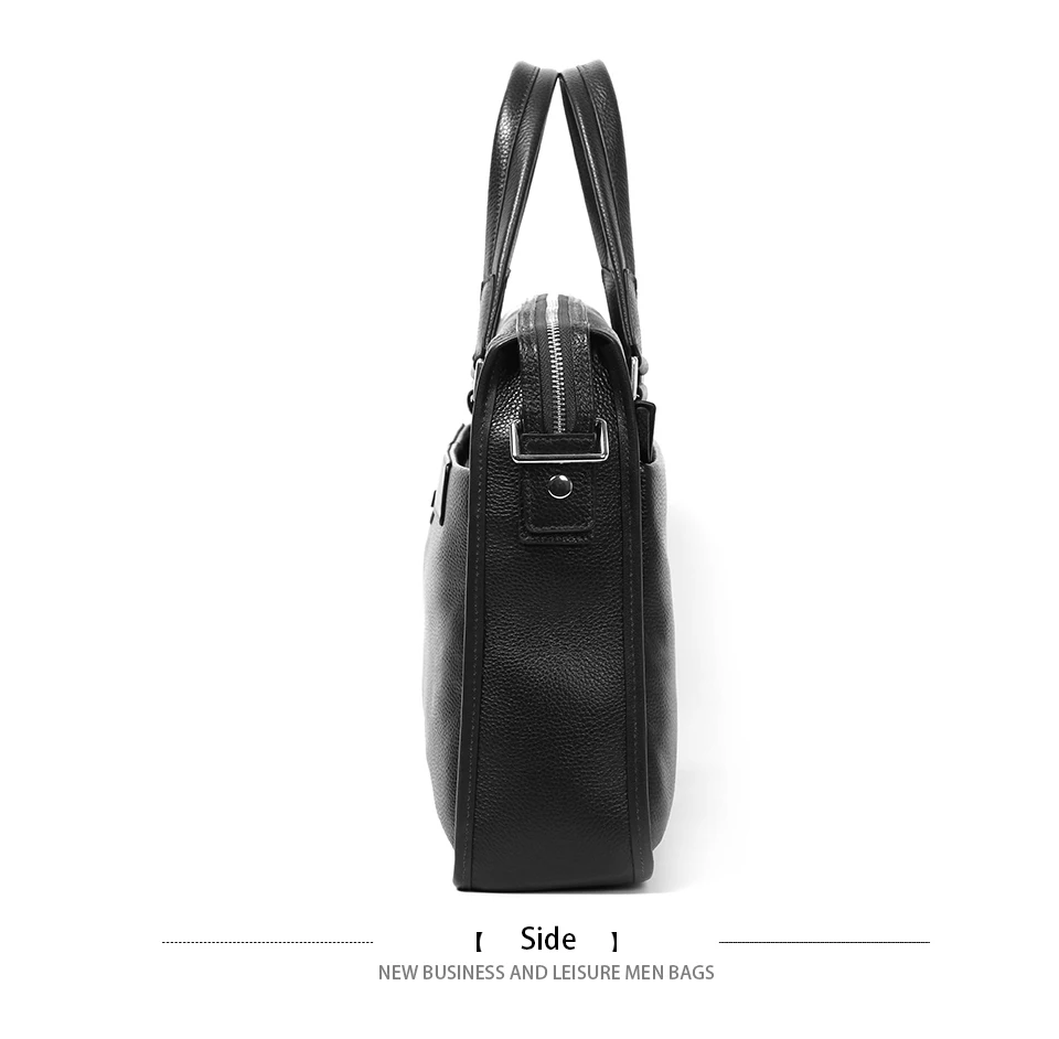 Мужской портфель из натуральной кожи черного цвета, деловая сумка, сумки-мессенджеры, мужская сумка на плечо 15,6 дюймов, мужские большие дорожные сумки для ноутбука