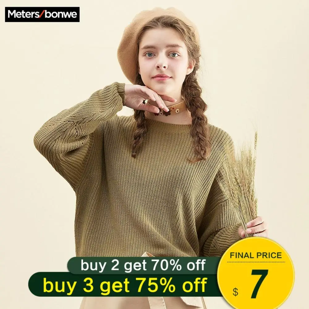 

Metersbonwe 2019 Cotton Knitted Sweater Women Pullovers O-neck Autumn Winter Basic Women Sweaters Korean Style Slim Fit 716959