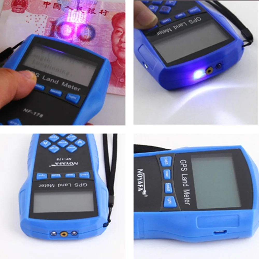 Noyafa NF-178 портативный наземный метр ЖК-экран дисплей gps тестовые устройства земельный измерительный прибор с батареей