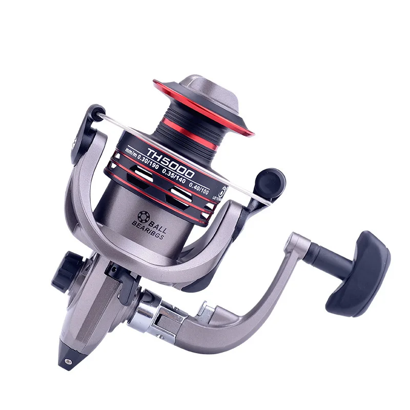 

Metal Spinning Fishing Reels Saltwater Metal Spool Wire Cup Pre Loading Spinning Wheel Reinforced Nylon Body Carp Fishing Wheel