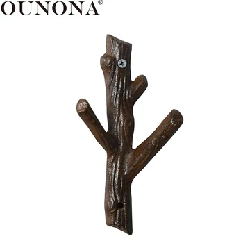 

OUNONA Home Decorative Hooks Tree Branch Wall Hooks Retro Iron Hat Key Coat Hanging Hooks Wall Storage Rack Hangers for Home