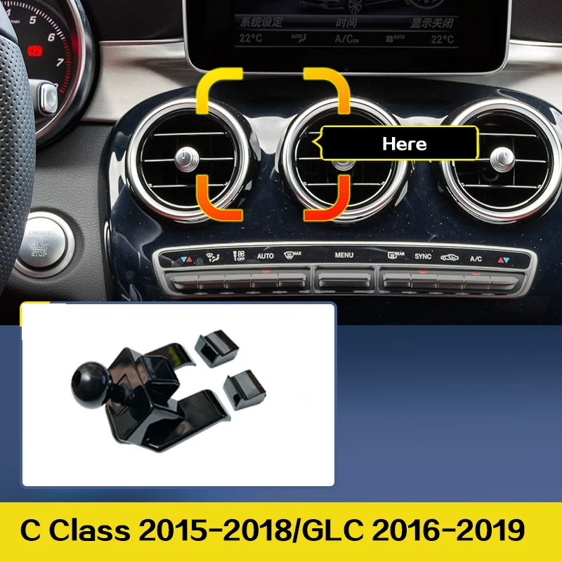 FICS Mercedes GLC (X253), C (W205) 10,25 Zoll Bildschirm Modell Angepasster  Telefonhalterung, Mercedes GLC (X253) C (W205) Zubehör