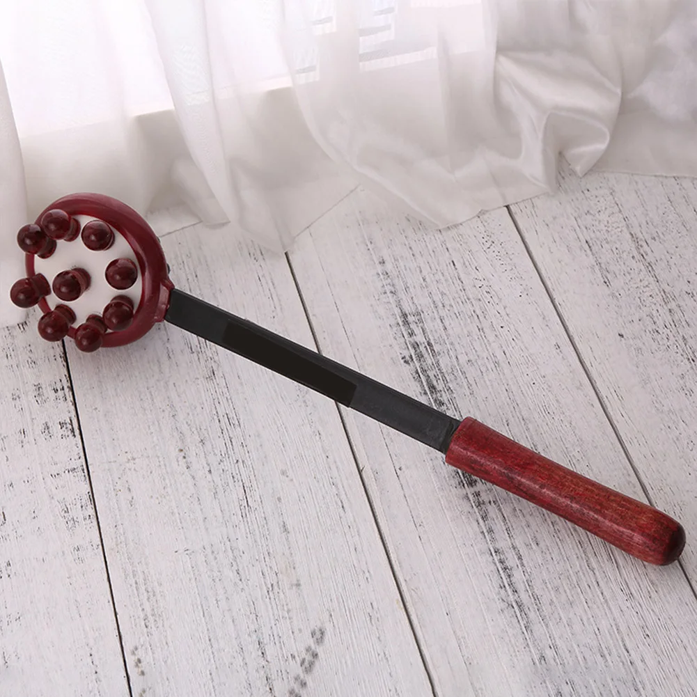 

Health Tapping Long Handle Therapy Care Durable Wooden Massager Relieve Fatigue Leg Neck Practical Body Knock Stick Beat