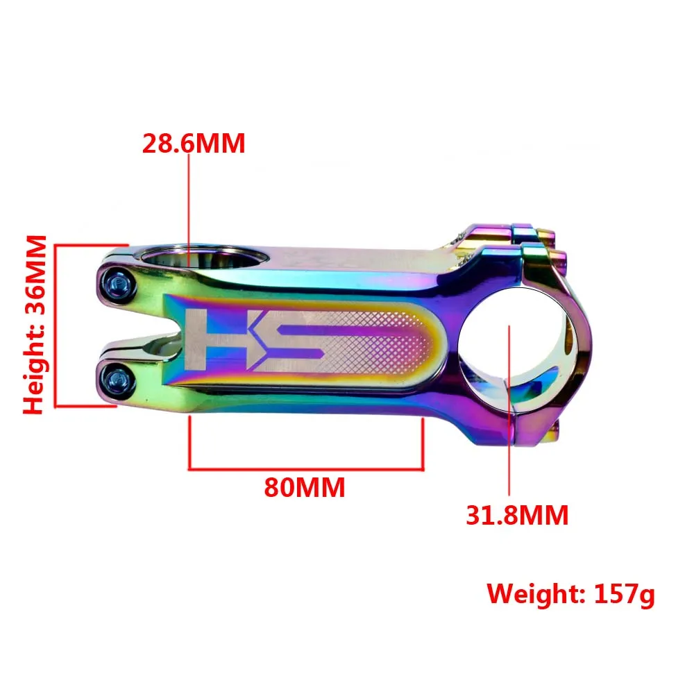 HONSUN MTB подъемный CNC из алюминиевого сплава для велосипеда 0 градусов стволовых 28,6/31,8/80 мм Красочные DIY шоссейный велосипед MTB модификации аксессуары