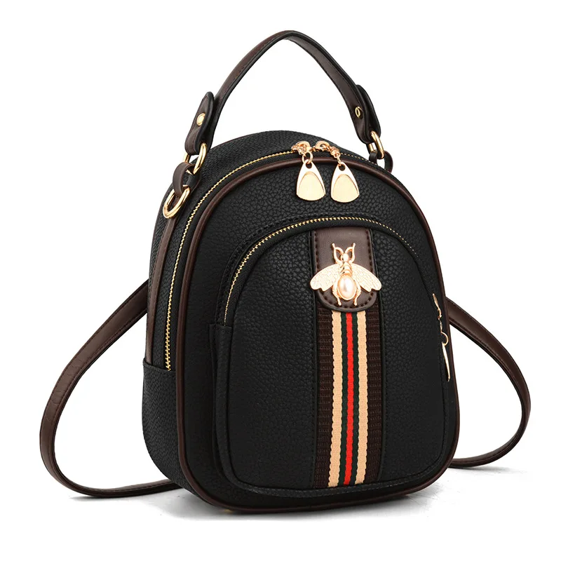 

Korean-style Student Backpack WOMEN'S Bag Bag Fashion Shoulder Bag Simple Weaving Stripes Versatile Backpack