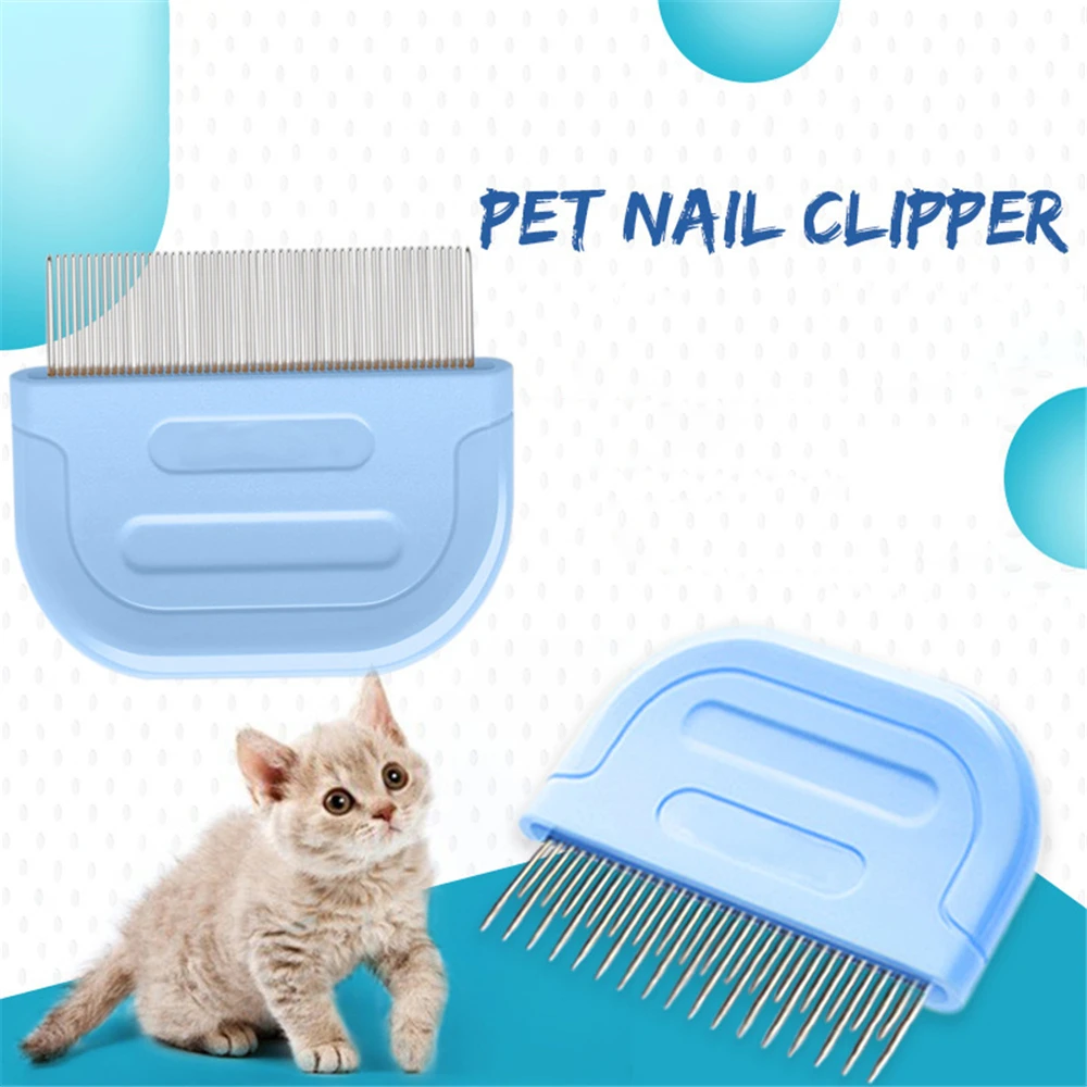 Cat Grooming Comb Cat Flea Removal Stainless Steel Pin Grooming Comb Brush For Long And Short Hair Gilling Brush Slicker Combs (3)