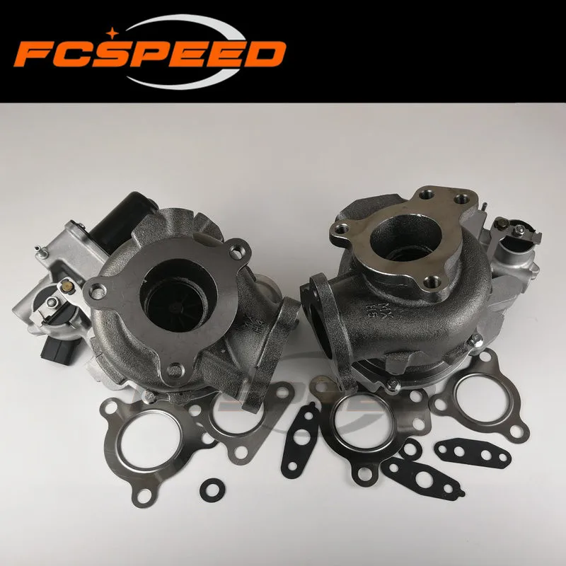 Twin Турбокомпрессор RHV4 VB22 VB23 17201-51020 17201-51010 ТУРБИНЫ turbo для Toyota Landcruiser V8 D 195Kw 261HP 1VD-FTV VDJ76