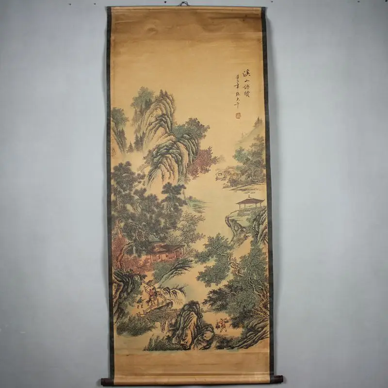 

Rare antique chinese museum painting scroll Tangyin/Three hut /