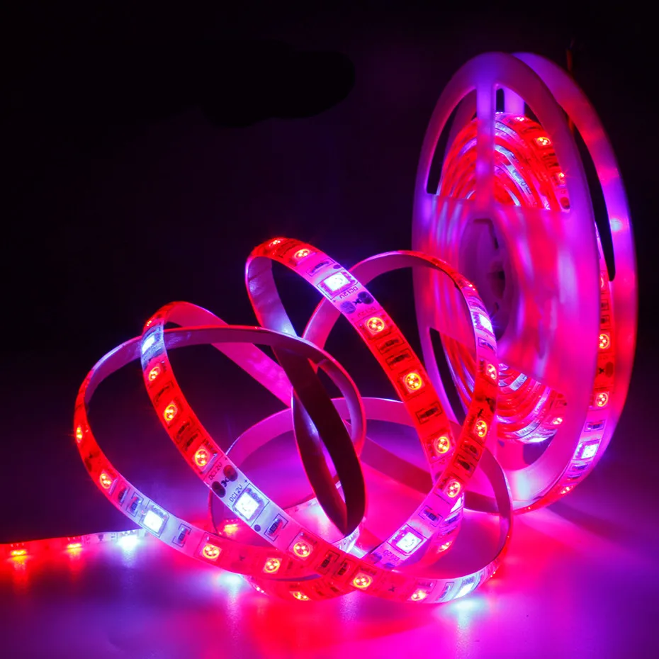 Plant Grow lights 1m 2m 3m 4m 5m Waterproof Full Spectrum LED Strip Flower  phyto lamp Red blue 4:1 for Greenhouse Hydroponic