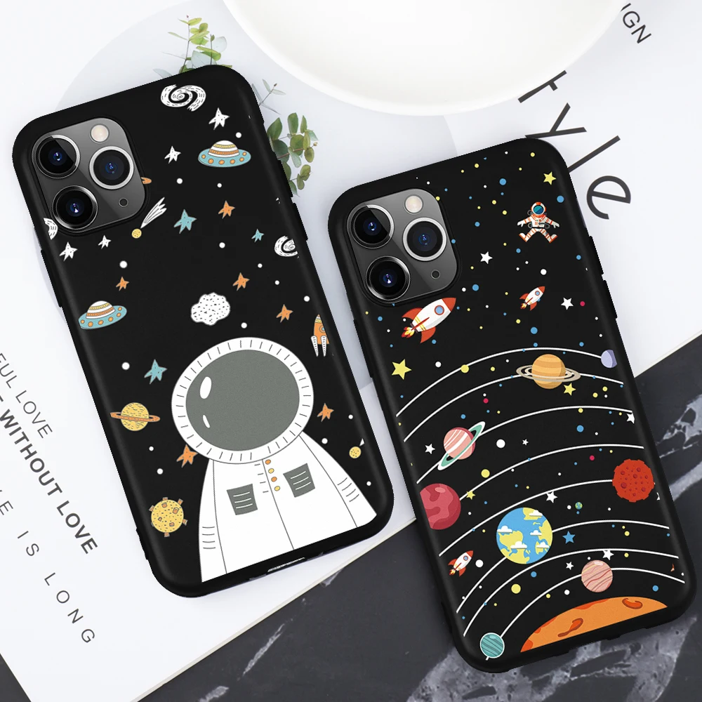 Premium For iPhone 11 Pro Max 2019 Silicone Star Planet Love Heart Phone Case For iPhone 11 2019 Ultra Thin Soft Pattern Cover