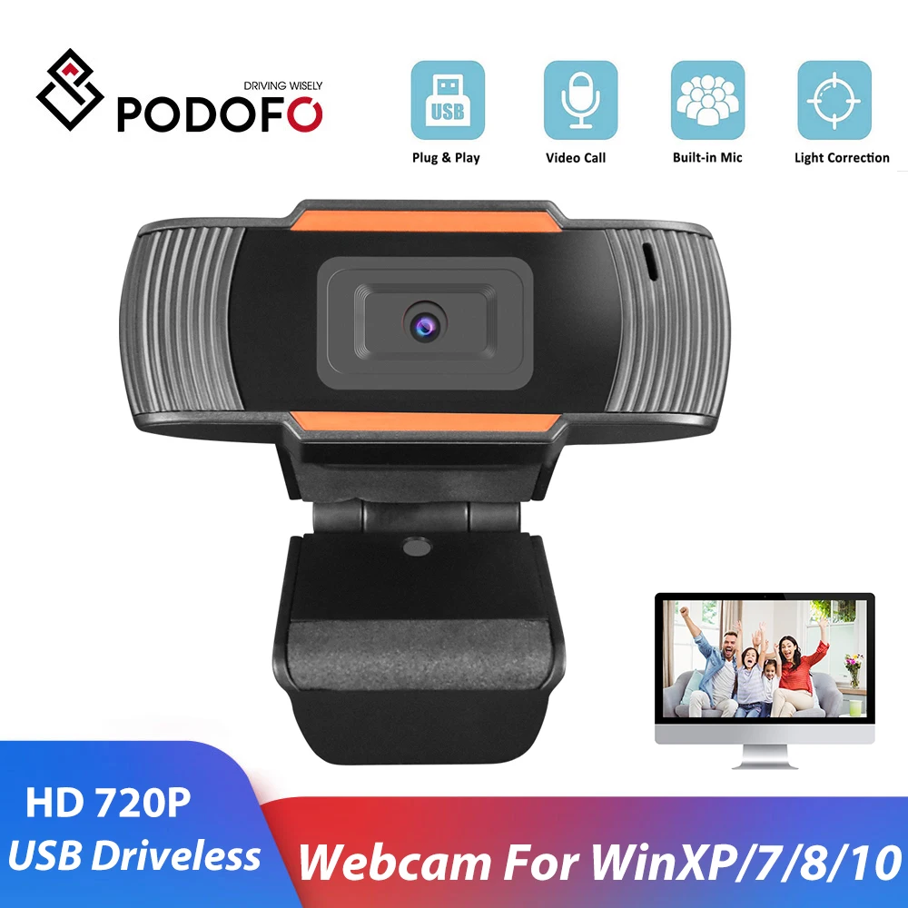 Веб камера Podofo HD 720P USB со встроенным микрофоном|Веб-камеры| |