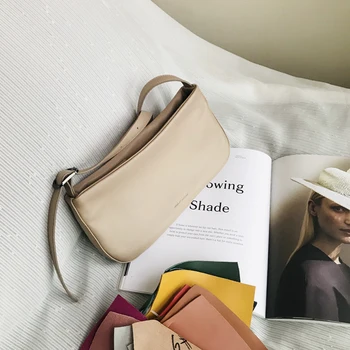 

2020 Pattern Women Messenger Handbags sac PU Leather Street Casual Solid Zipper Shoulder Bags