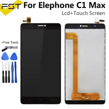 Черный для Elephone C1 Max ЖК-дисплей и сенсорный экран в сборе экран дигитайзер Замена для C1 Max Мобильные аксессуары+ Инструменты