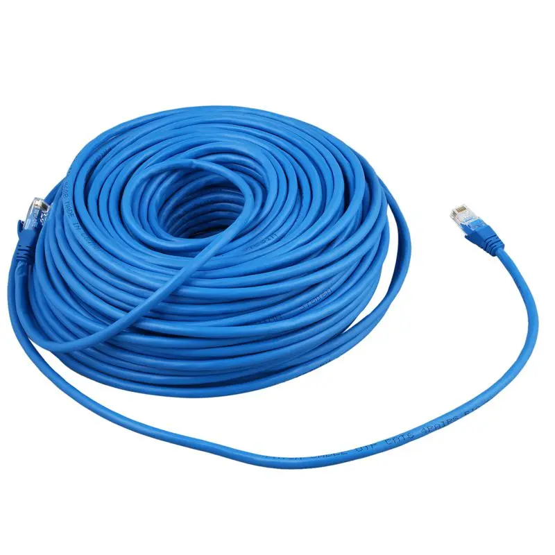 Плоский CAT6 Ethernet 100 м/1000 Мбит/с патч-кабель сети RJ45 плат в оптом 5 м до 50 м Длина: 50 м Cat6