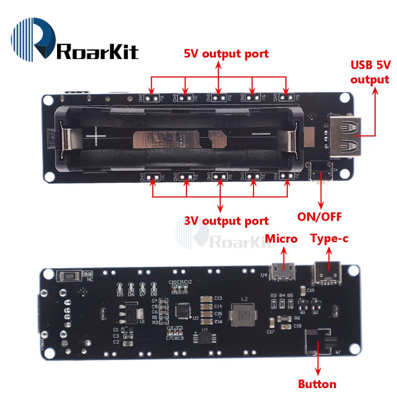 ESP32 ESP32S для Wemos Raspberry Pi 18650 щит зарядки аккумулятора V3 порт Micro USB Type C 0 5a