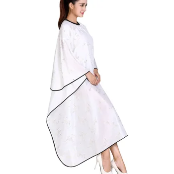 

Waterproof Hairdressing Cape Stain Resistant Haircut Cape Hair Cutting Cloak Haircut Gown for Men Women (White)