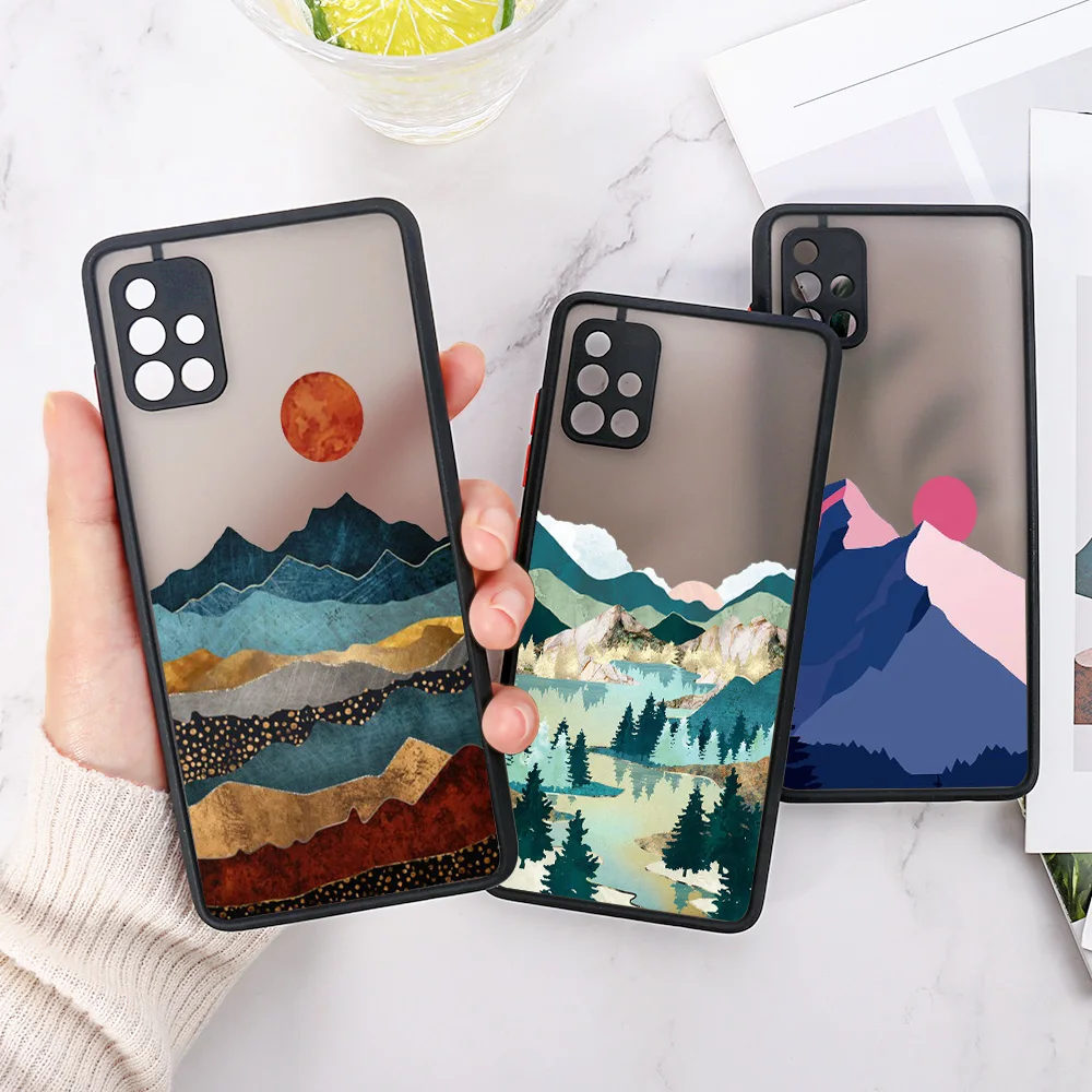 Чехол A21S для Samsung A51 Матовые чехлы из поликарбоната Galaxy A12 A03S A10S A11 M11 A50 A70 M31 A20S A21 A22