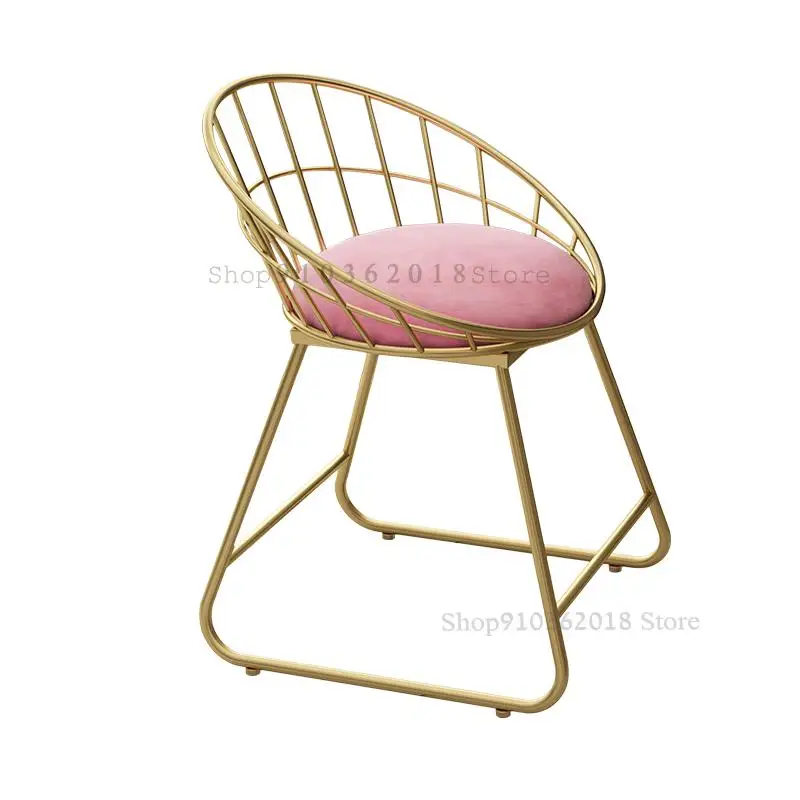 Modern Minimalist Bedroom Ins Nordic Girl Stool Net Red Makeup Dressing Backrest Nail Chair Desk |