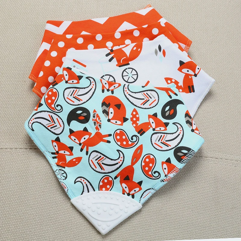 Silicone Bib Infant Baby Nursing Newborn Breast Feeding with Silicone Teether bibs  bandana Burp Cloths Accessories YAB020