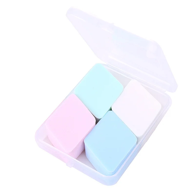 Angel beauty T523 Влажная и сухая двойная цель деликатная мягкая ромбовидная слойка четыре в штучной упаковке слоеная для очистки лица