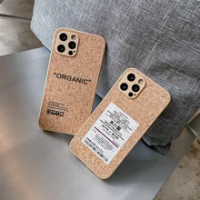 

TPU Phone Case For Iphone 7 8 plus X XS XR XR 11 pro Max 12 Pro Max Wooden Text Liquid Protective Shell