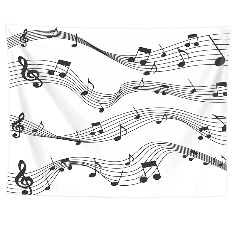 Music Melody Tapestry Wall Hanging Carpet Home Decoration For Bedroom Art Custom Tapestry Large Size
