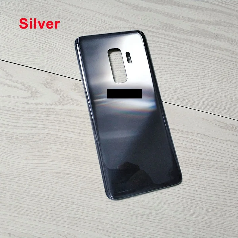 Для samsung Galaxy S9 Plus S9+ задняя крышка задняя дверь корпус крышка стекло задняя крышка батареи Замена для samsung S9Plus - Цвет: Серебристый