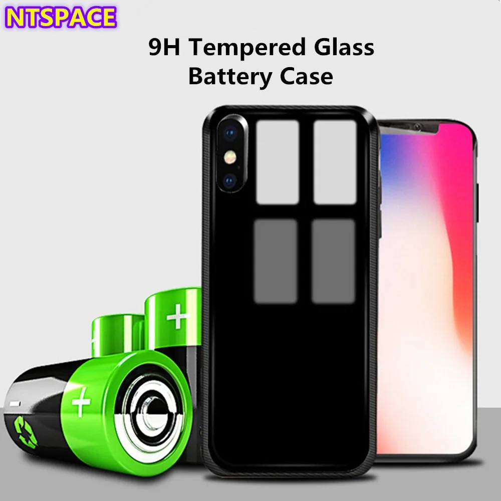 4000/5000mAh Backup Battery Charger Case For iPhone 8/7/6s/6 Portable Power Bank For iPhone 8 7 6s 6 Plus Tempered Glass Case