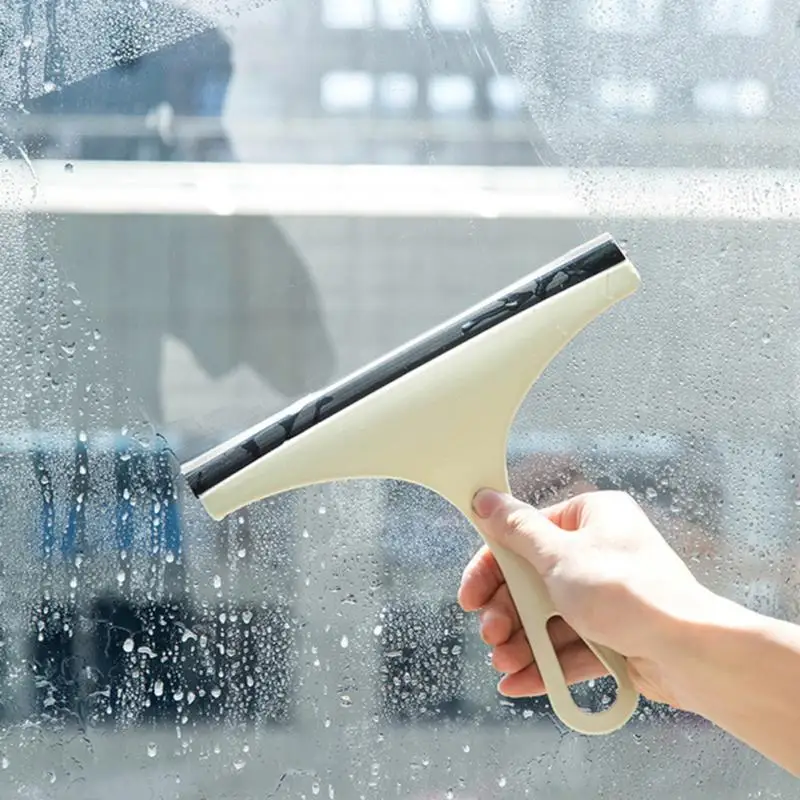 Shower Squeegee Glass Window Mirror Wiper Cleaner with Suction Hook Set of 3 