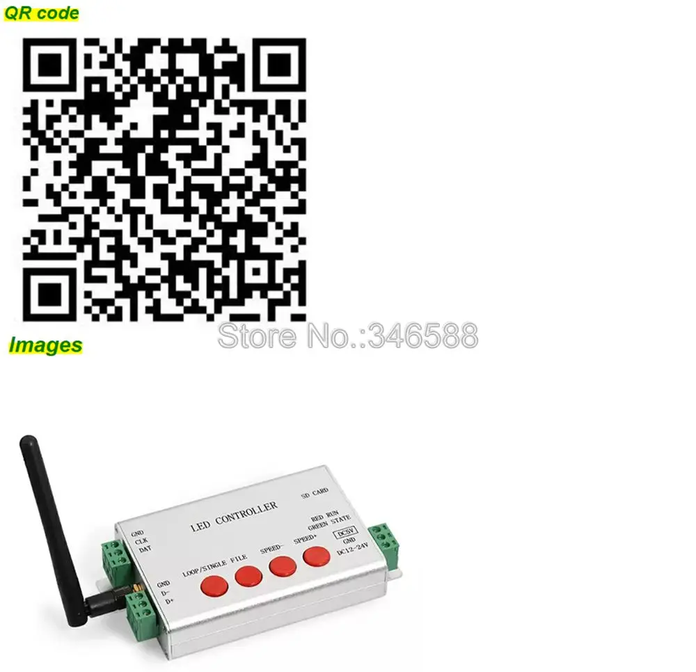 Controle wi-fi spi h806sb com suporte para