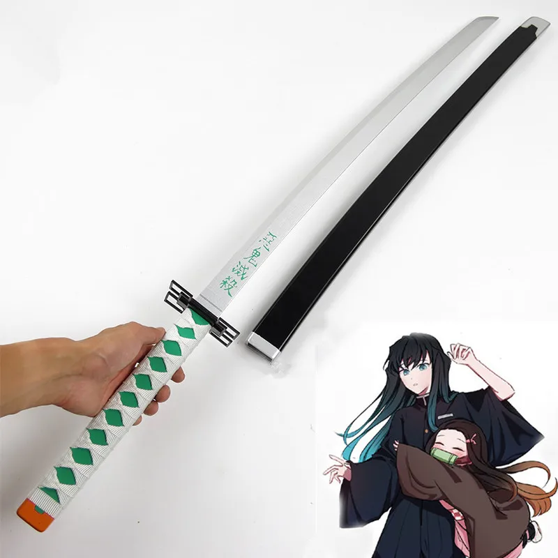 Demon Slayer Kimetsu No Yaiba Tokitou Muichirou деревянный меч косплей реквизит оружие самурая Катана