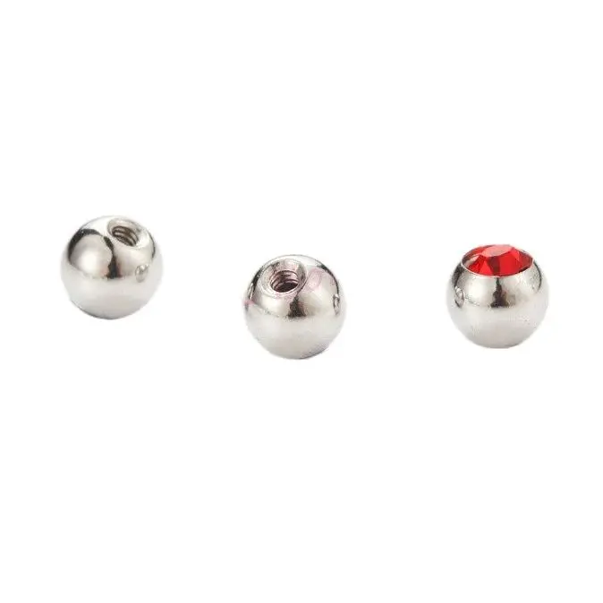 Crystal Clear Gem Ball 3mm 4mm 6m Lip Tragus Studs Ear Helix Labret Bar 1.2mm 14G Screw Eyebrow Fashion Body Jewelry