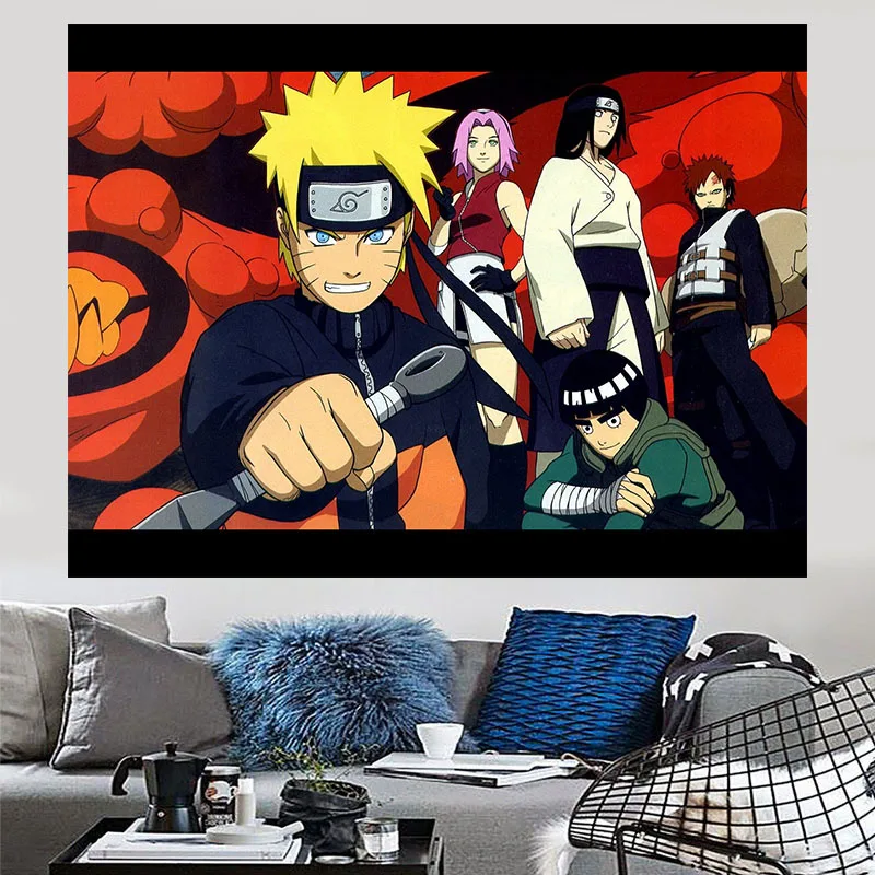 Anime Naruto Hanger Tapestry Remodeling Room Dormitory Bedside Background Cloth