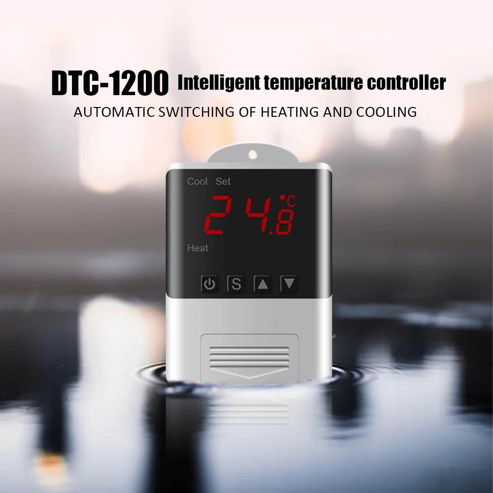 DTC1200 AC 110 V-220 V светодиодный цифровой термометр терморегулятор датчик температуры метр для аквариума Замена STC-1000