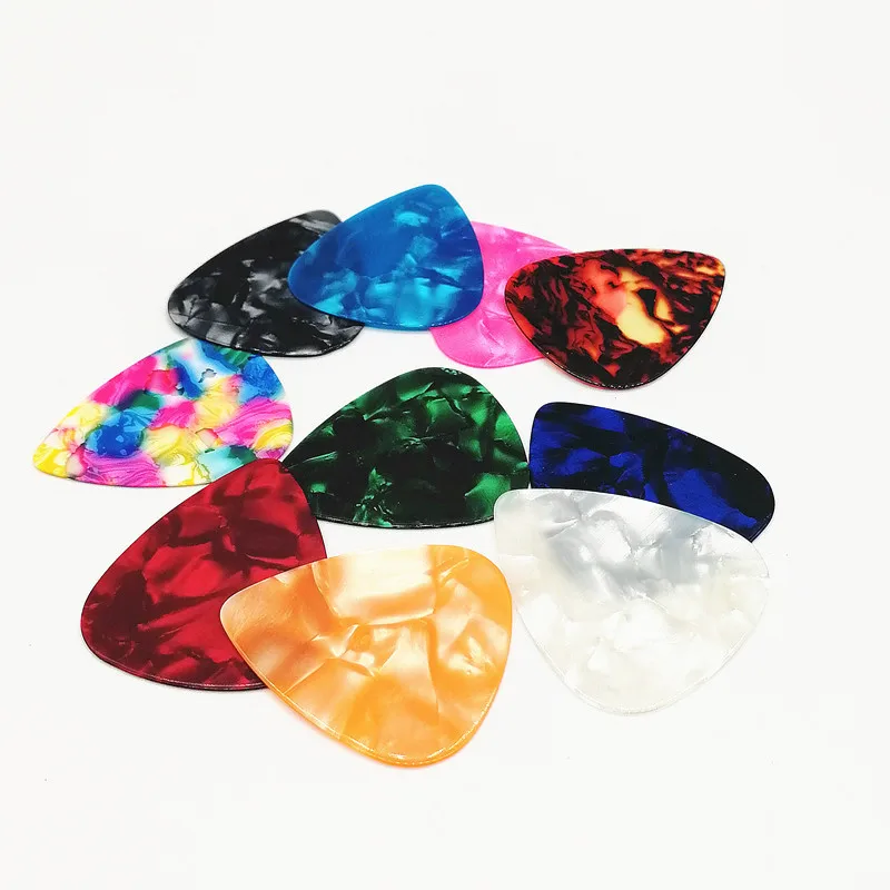 Celluloid Material Can Design Image OEM, Blank Multi Colors, Hot Sale, 0.46mm, 0.71mm, 0.88mm, 0.96mm, 1.2mm, 1.5mm, 100Pcs