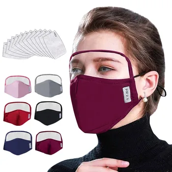 

6pcs Adult Scarf Face Mascarillas 12pcs Filters Valves Outdoor Washable Eyes Shield Scarf Bandana Mascarillas Máscara Facial