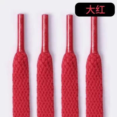 36 Colors 8mm Flat Thicken White AF1  Kids  Shoelaces  Basketball Sneakers Sail  Shoe Laces  Shoe Accessories 60/100/120/140 red