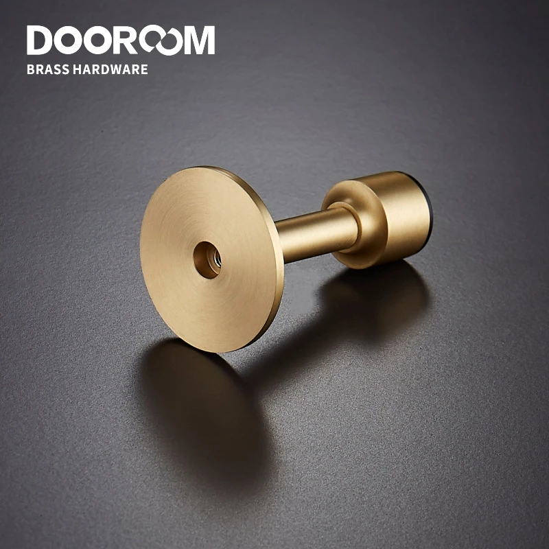Brass Door Stopper Hole Free Bathroom Floor Wall Mount