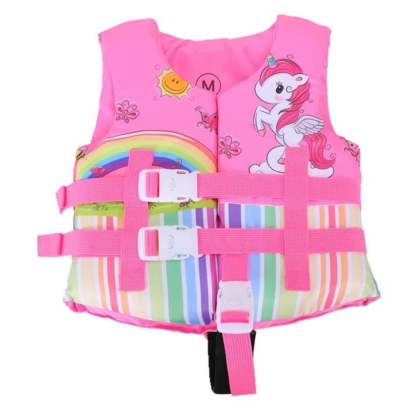Life Jacket Kids Swimming Life Vest Cartoon Animals Print Flotage Life Jacket with Lockable Buckles for Girls Boys for 2-8 Years