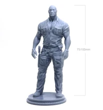 

1/24 75mm 1/18 100mm Resin Model Kits The Stronger Stone Man Figure Sculpture Unpainted No Color RW-215