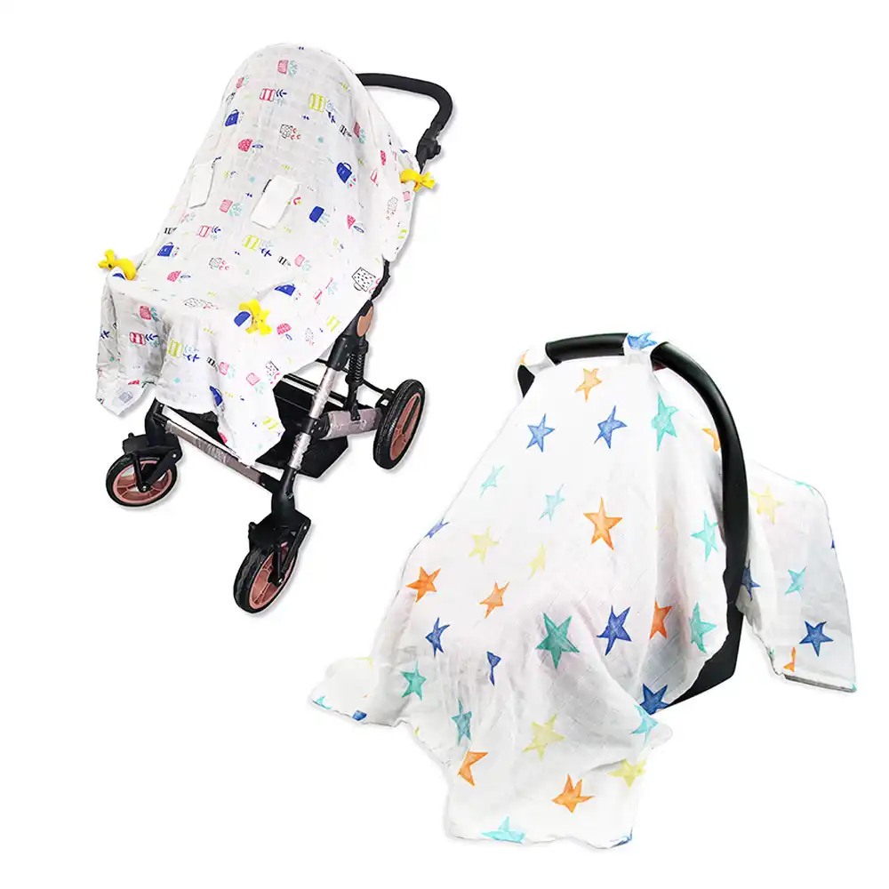 muslin stroller cover