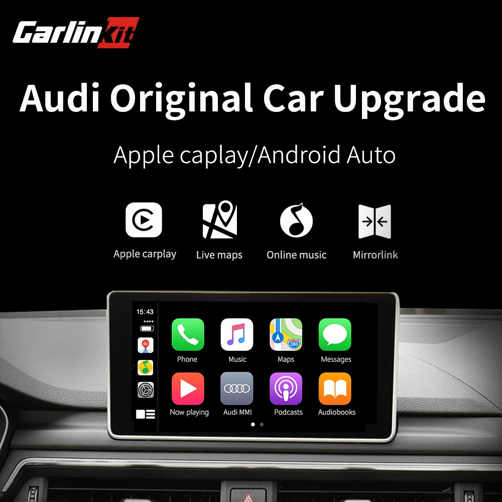 CarPlay для Audi проводное usb-соединение A3/A4/A5/Q3/Q5/A6/A7 MMI 3g/3g+ интерфейс muItimedia CarPlay& Android автоматический комплект модернизации