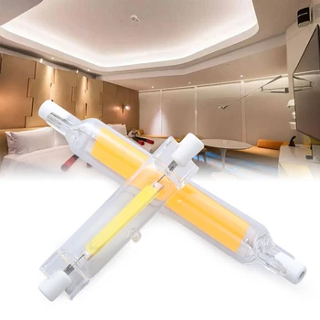 

High Powerful R7S 78mm 118mm COB Glass Tube LED Ceramics 15W 30W 40W 50W LED bulb Replace Halogen Lamp 220V Led Spot Light Bulb