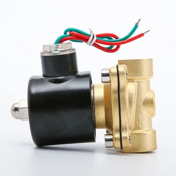 

Water Dispenser Water Outlet Solenoid Valve Normally Closed Copper Thickened 4 Points AC220V2W-160-15 Copper Coil