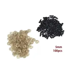 100pcs Black Plastic Safety Eyes for Amigurumi and Plush Toys - 5-8mm Sizes for DIY Crafts (100pcs-5mm)