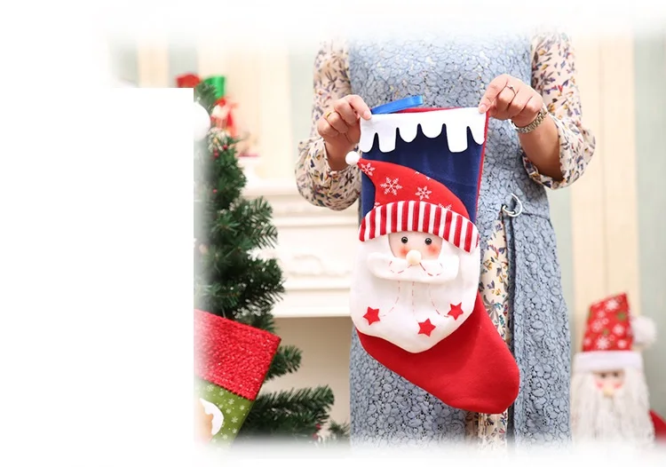 Сантаклаус, снеговик, олень, Navidad, чулки, рождественская елка, декоративные украшения,, Рождественский Декор для детей, конфетный подарок, держатель, сумка