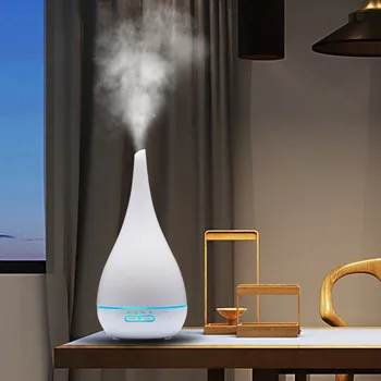 

KBAYBO 400ml Vase Shape Air Humidifier Aroma Essential Oil Diffuser Aromatherapy Ultrasonic with 7 Color LED Light Mist Maker